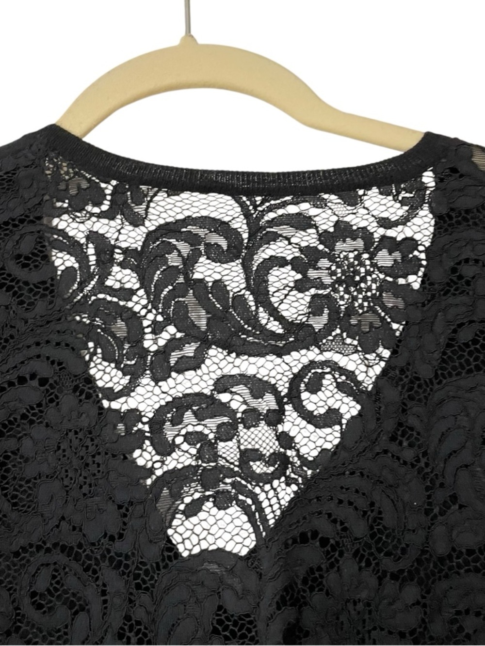 Black Lace V-Neck Women's Top Sweater Witchy Whimsigoth - Picture 3 of 6